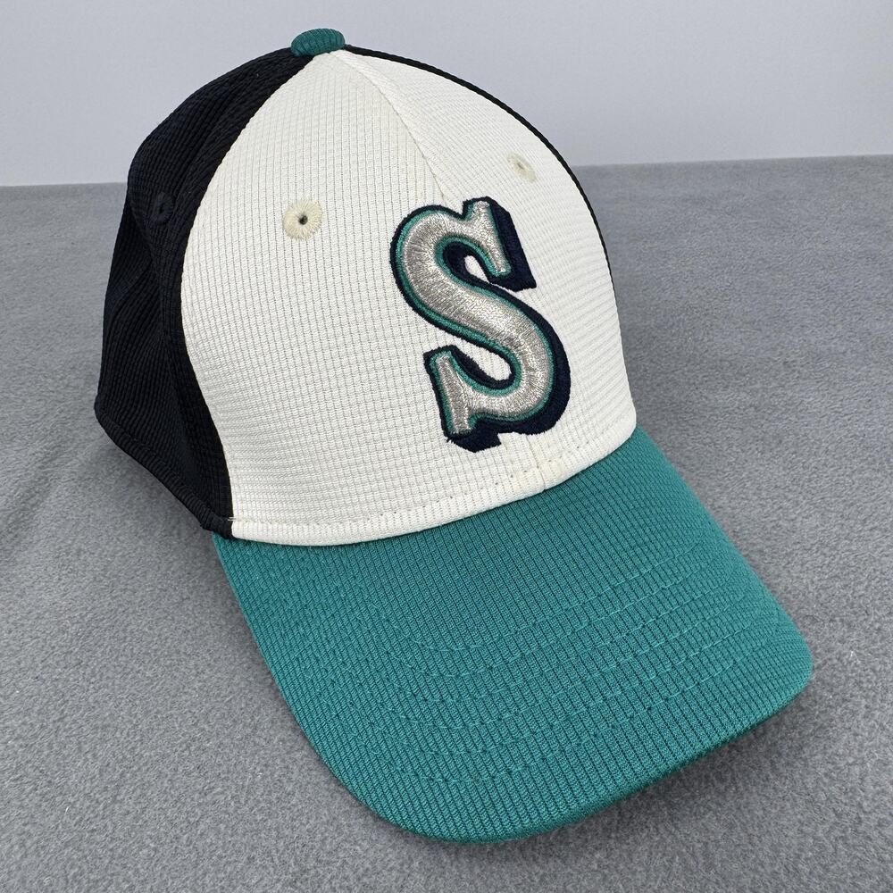 Seattle Mariners Hat Cap Stretch Fitted Youth Teal MLB Baseball 39THIRTY New Era